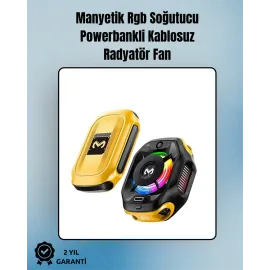Rgb Işıklı Girdap Fanlı Mobil Soğutucu | Manyetik Montaj | Type-C Girişli