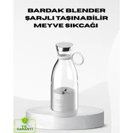 Usb Şarjlı Kablosuz Blender – Taşınabilir, Kompakt Ve Çevre Dostu Meyve Sıkıcı