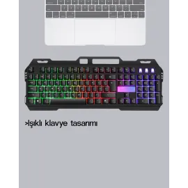 Profesyonel Oyuncu Klavye Mouse Seti – Rgb Işıklı, Türkçe Q, Dpi Ayarlı, Dayanıklı Gövde