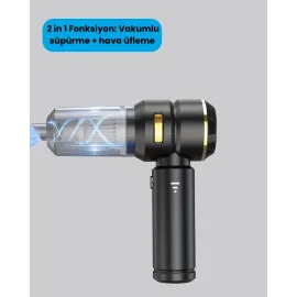 Kablosuz Şarjlı Araç İçi ve Küçük Alanlar İçin Güçlü Vakumlu Süpürge