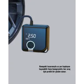 150 Psi Yüksek Basınç Kapasiteli Kablosuz Lastik Pompası