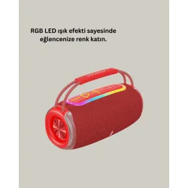 Suya Dayanıklı 20W RGB Hoparlör Bluetooth, USB, SD Kart ve AUX Girişli