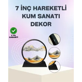 Zihin Açıcı Kum Manzarası – 3D Dinamik Kum Tablosu, Dekoratif, Dönüştükçe Yenilenen Sakinleştirici Sanat Eseri