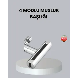 Abs Pirinç Alaşımlı Musluk Başlığı 4 Modlu 360° Dönebilen Ve Ekonomik