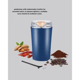 Otomatik Paslanmaz Çelik Kahve ve Baharat Öğütücü