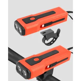 Powerbank Özellikli Bisiklet Işığı Dijital Göstergeli Led