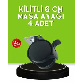 Sehpa Ve Restoran Arabası İçin Kilitli Ayak 4’Lü