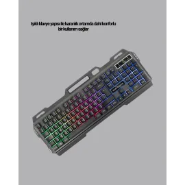 Hn01 Kulaklik + Pg-8018 Oyuncu Klavyesi Set