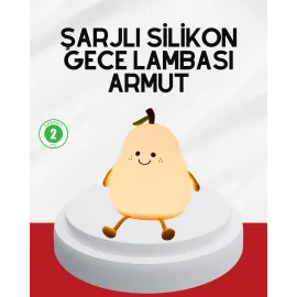 USB Şarjlı Armut Gece Lambası Dokunmatik Renk Değişimli