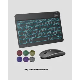 Aydınlatmalı Türkçe Q RGB Klavye Sessiz ve Dayanıklı Tuş Takımı