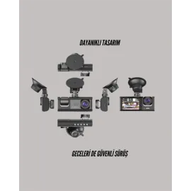 Ta-01 1080P Ön 720P Arka Ve İç Kamera Sistemli Dvr