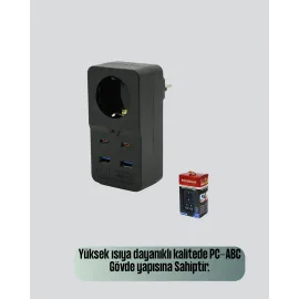 Akıllı Akım Dengelemeli Priz 2500W 4 Usb Type C Çıkışlı