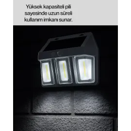 Suya Dayanıklı Solar Duvar Lambası – Akıllı Gece Sensörlü Işık