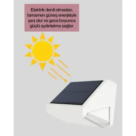 Pir Sensörlü Solar Lamba – Otomatik Şarj Ve Gece Aydınlatma
