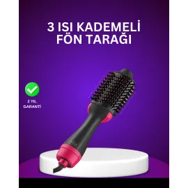 Negatif İyon Teknolojili Saç Kurutma Ve Şekillendirme Fırçası