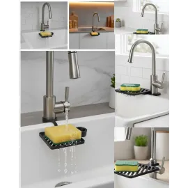 Damlama Tepsili Musluk Sünger Tutucu Tezgâh Üstü Düzenleyici