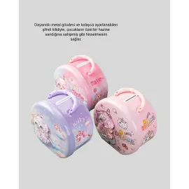 Metal Çocuk Para Kasası Ayarlanabilir Şifreli Kilitli