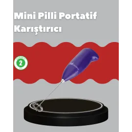 Frappe ve Cappuccino Maker – Taşınabilir Pilli Köpürtücü Mikser