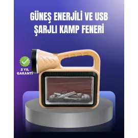Solar Enerjili Alev Lambası – El Feneri ve Dekoratif Işık