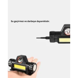 Kamp Ve Doğa İçin Şarjlı Led Baş Feneri – Mıknatıslı, Su Geçirmez