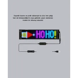 Rgb Led Panel – Çok Renkli, Kumandalı, Usb Bağlantılı Yazı Ve Gif Gösterimli Akıllı Lamba