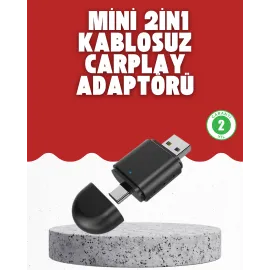 Kablosuz CarPlay Dönüştürücü – Akıllı Tak & Çalıştır Araç Adaptörü