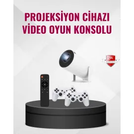 Kablosuz Mini Projeksiyon Cihazı Oyun Ve Film İçin Taşınabilir Ev Sineması