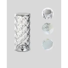 Kristal Tasarımlı Rgb Led Gece Lambası – Kumandalı, Renk Değiştiren Dekoratif Işık