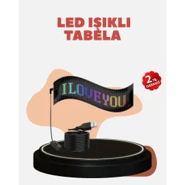 Kayan Yazı Destekli Rgb Led Reklam Paneli Usb Ile Kolay Kurulumlu