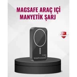 Magsafe Araç Telefon Tutucu 15W Hızlı Şarj Type-C Girişli