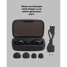 A10S Tws Ergonomik Bluetooth Kulaklık Uzun Pil Ömürlü