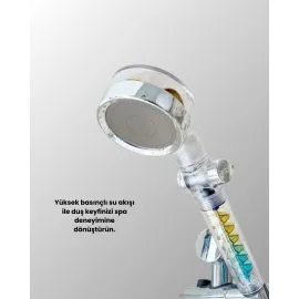 Basınçlı El Duşu Başlığı – Döner Pervaneli, Göz Kamaştıran Yağmur Etkisi