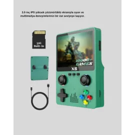 Taşınabilir Oyun Konsolu 3.5 İnç IPS Ekran Yaylı Çift LR Tuşlu