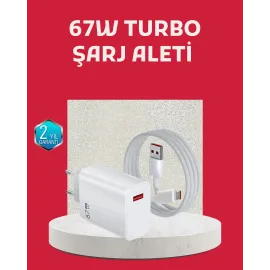 67 Watt Turbo Şarj Cihazı Motorola G30 G50 G60 G82 Uyumlu