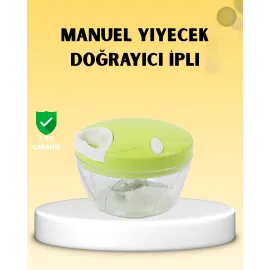 Manuel Yiyecek Doğrayıcı İpli Hızlı Pratik Sebze Kıyıcı