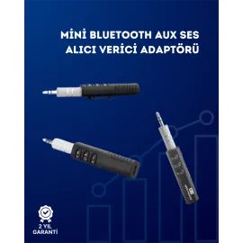 Kablolu Hoparlör Ve Kulaklıklar İçin Bluetooth Adaptör | Mini Boy, Klipsli, Taşınabilir