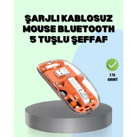 Şarjlı Ergonomik Fare – 1600 DPI, Sessiz Tıklama Özellikli