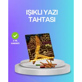 Çocuklar Ve Yetişkinler İçin Usb Led Işıklı Çizim Panosu