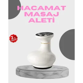 3’ü 1 Arada Şarjlı Masaj Cihazı Kupa Terapisi Sıcak Kompres Gua Sha