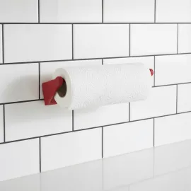 Kırmızı Peçete Askısı Mutfak Duvar Tipi Peçetelik Organizer