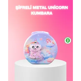 Şifreli Çocuk Para Kasası Metal Gövdeli Güvenli Kutu