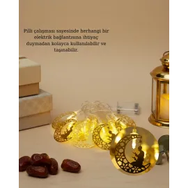 Dekoratif Ramazan Ay Işığı Secde Eden Adam Figürlü