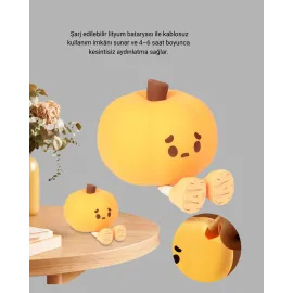 Silikon Pumpkin Night Light Telefon Tutuculu LED Lamba