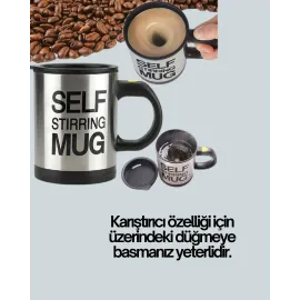 Kendi Kendini Karıştıran Termos Kupa – Pratik, Güçlü Motorlu ve Termos Özellikli