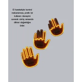 176 Led’Li Amber Trafik Uyumlu Sinyal Işığı – El Hareketiyle Kontrol