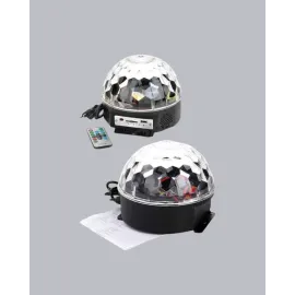 Led Disko Küresi Bluetooth Hoparlörlü Ritimle Senkronize Döner Işıklı