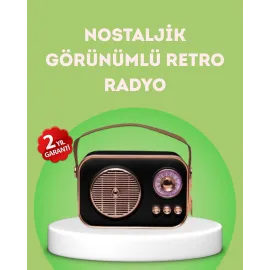 Nostaljik Retro Radyo – Bluetooth, USB ve FM Özellikli Şık Tasarım