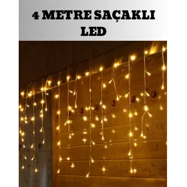 4 Metre Şelale Led Işık Perdesi Dekoratif