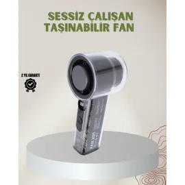 100 Kademeli Ayarlanabilir Mini Fan | Dijital Ekranlı Serinletici