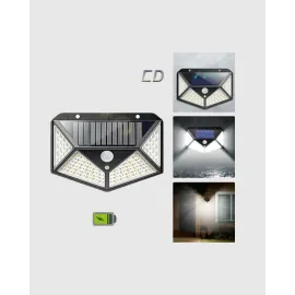 100 Led Güneş Enerjili Bahçe Lambası – Pir Sensörlü, Ip65 Su Geçirmez Dış Mekan Aydınlatma